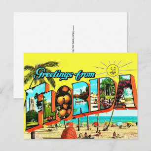 Greetings from Florida Postcard