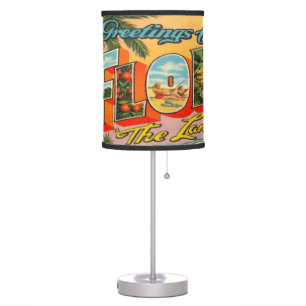 Greetings from Florida Postcard Memorabilia Table Lamp