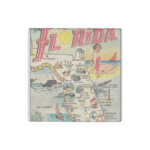 Greetings From Florida Stone Magnet