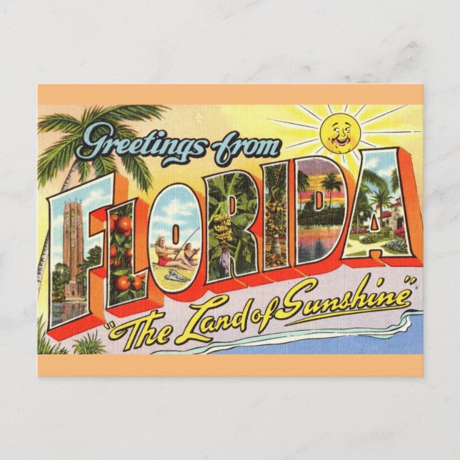 Greetings from Florida Travel Postcard (Front)