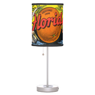 Greetings from Florida Vintage Postcard Lamp