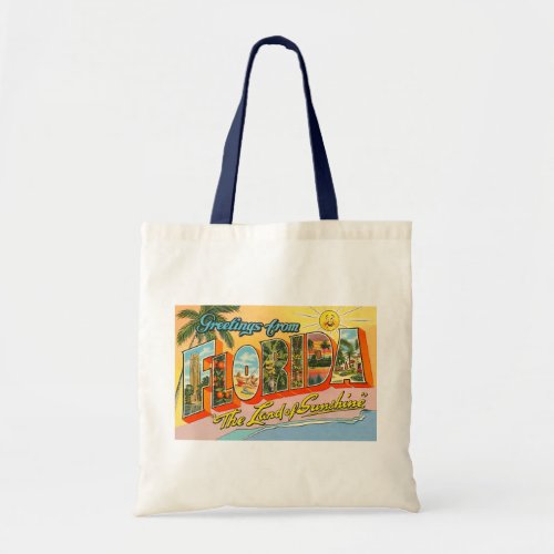 Greetings from Florida vintage Tote Bag