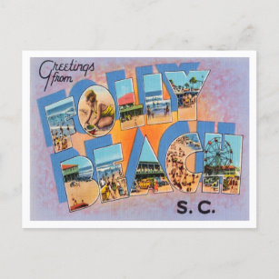 Greetings from Folly Beach South Carolina FRIDGE MAGNET travel souvenir 