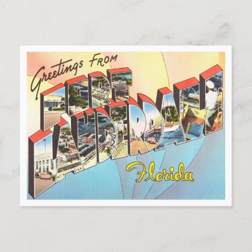 Greetings from Fort Lauderdale Florida Travel Postcard