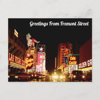 Greetings From Fremont Street Postcard