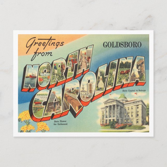 Greetings from Goldsboro, North Carolina Travel Postcard (Front)