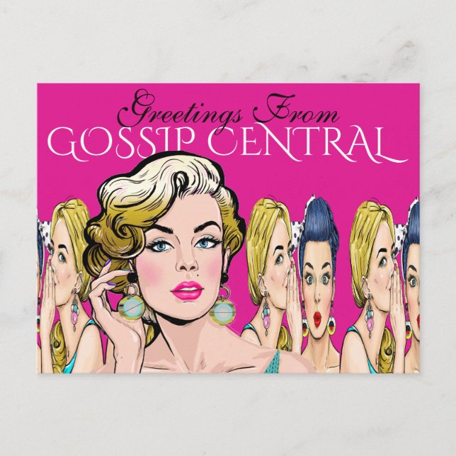 Greetings From Gossip Central Postcard (Front)