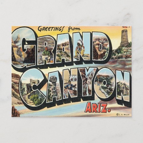 Greetings From Grand Canyon Arizona Postcard