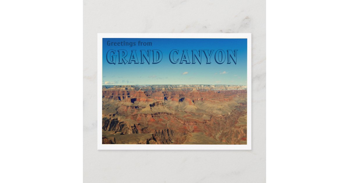 Greetings from Grand Canyon Postcard | Zazzle