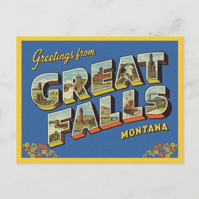 Greetings from Great Falls, Montana Postcard (Front)