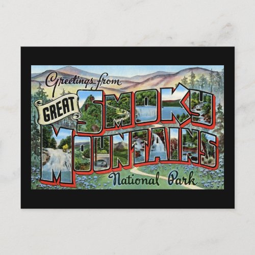 Greetings from Great Smokey Mountains Postcard