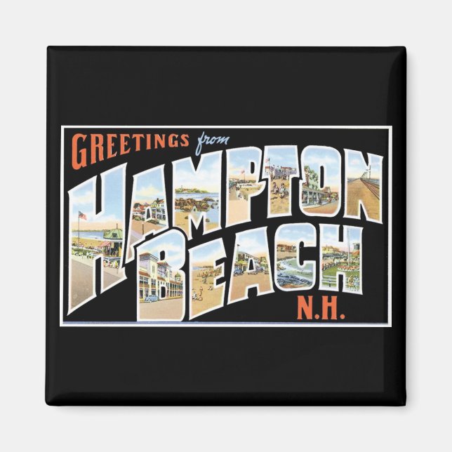 Greetings from Hampton Beach, New Hampshire! Magnet (Front)
