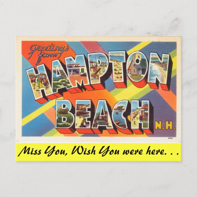 Greetings from Hampton Beach Postcard (Front)