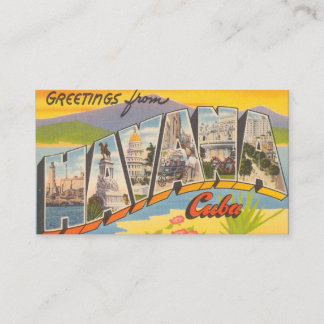 Greetings From Havana Cuba Business Card