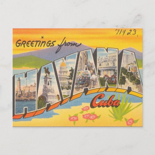 Greetings From Havana Cuba Postcard