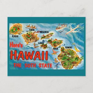 Greetings From Hawaii Postcard