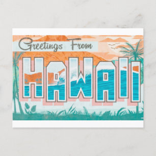 Greetings from hawaii postcard