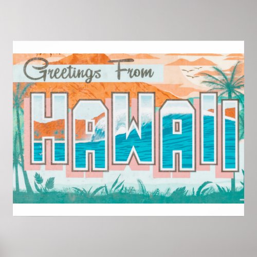 Greetings from hawaii poster