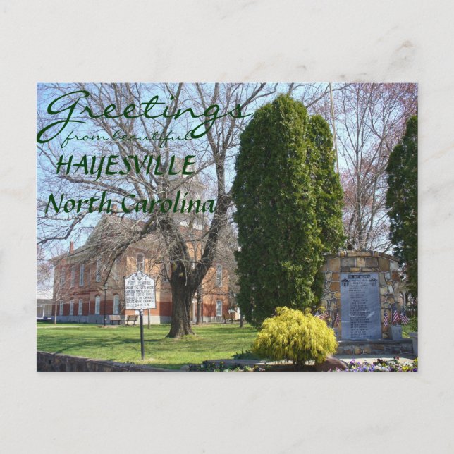 Greetings from Hayesville, North Carolina Postcard (Front)