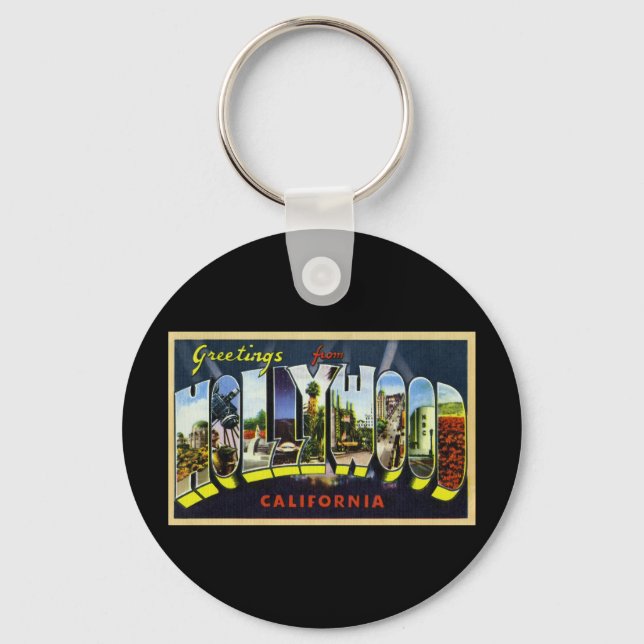 Greetings from Hollywood California Keychain (Front)