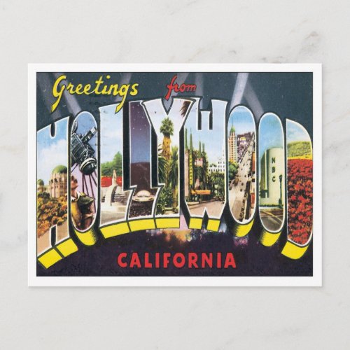 Greetings From Hollywood California Postcard