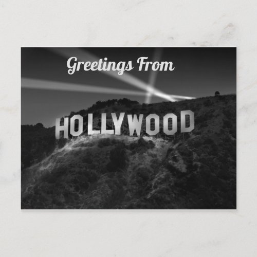Greetings From Hollywood Postcard