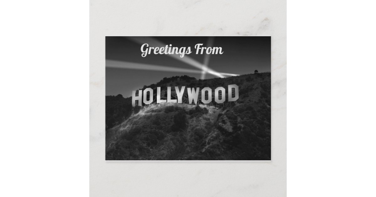 Greetings From Hollywood Postcard | Zazzle