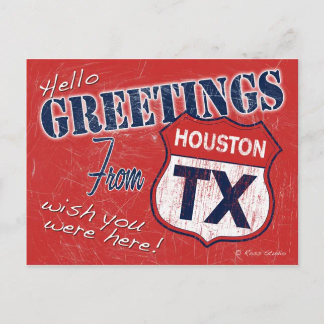 Greetings from Houston Texas Postcard Zazzle