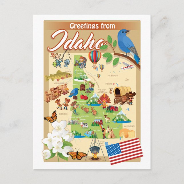 Greetings from Idaho Postcard (Front)