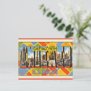 Greetings from Illinois Postcard