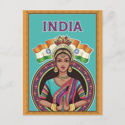 Greetings From India Postcard