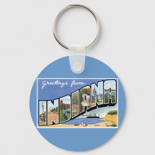 Greetings from Indiana Keychain