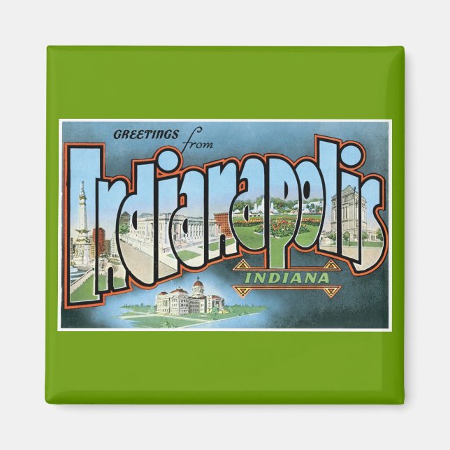 Greetings from Indianapolis, Indiana! Magnet (Front)