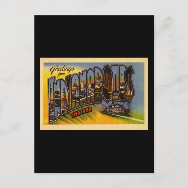 Greetings from Indianapolis Indiana Postcard (Front)