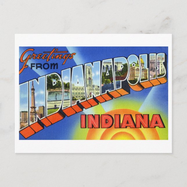 Greetings from Indianapolis Postcard (Front)