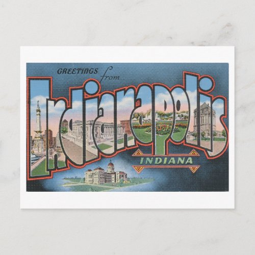 Greetings from Indianapolis Postcard