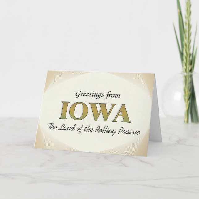 Greetings from Iowa Card (Front)
