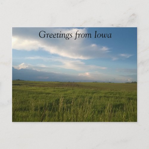 Greetings from Iowa postcard