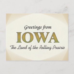 Greetings from Iowa Postcard