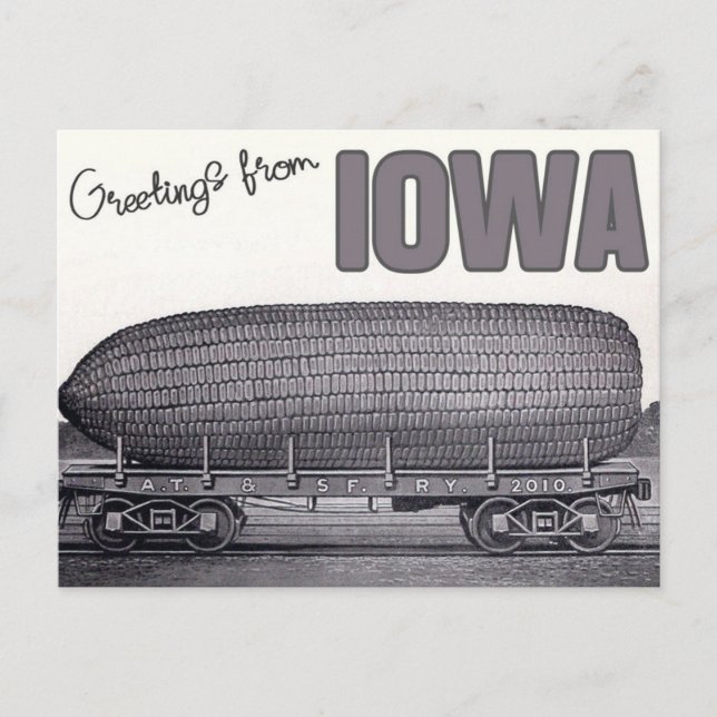 Greetings from Iowa - Vintage style travel  Postcard (Front)
