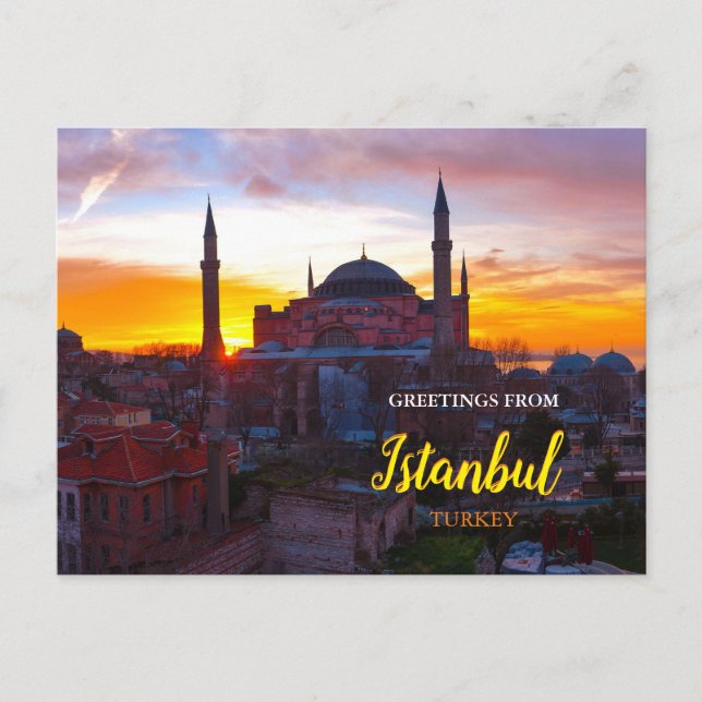 Greetings from Istanbul Turkey Postcard   (Front)