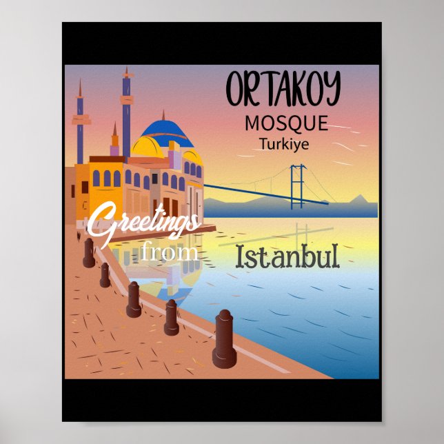 Greetings from Istanbul Turkey Poster (Front)