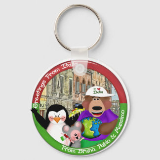 Greetings From Italia Keychain