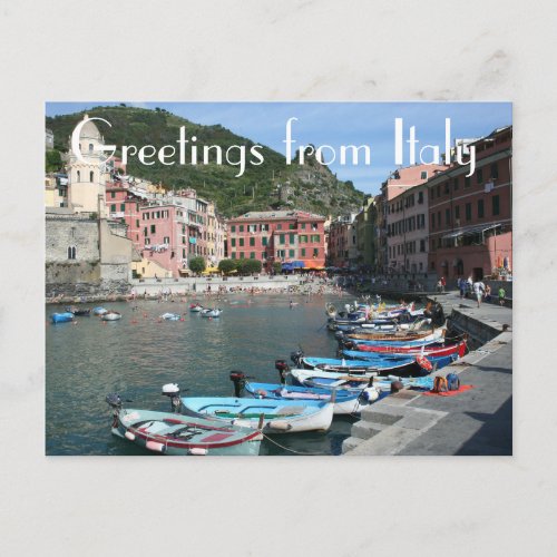 Greetings from Italy Postcard