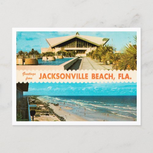 Greetings from Jacksonville Beach Florida Travel Postcard
