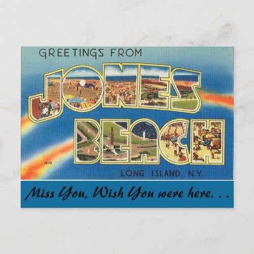 Greetings from Jones Beach Postcard