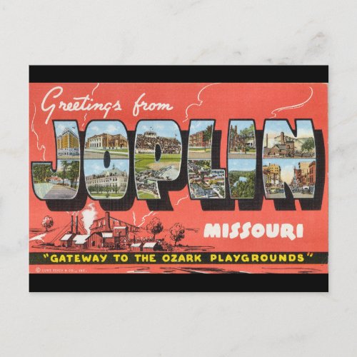 Greetings from Joplin Postcard