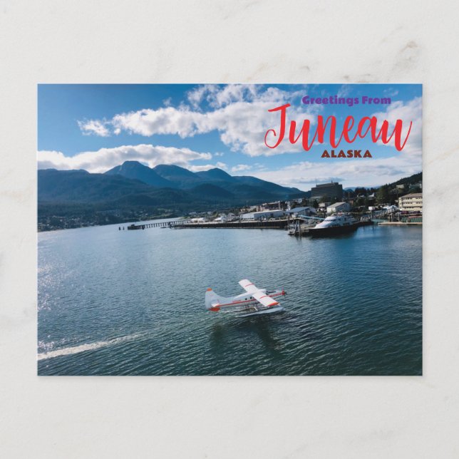 Greetings from Juneau Alaska Postcard  (Front)