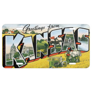 Greetings from Kansas License Plate