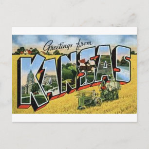 Greetings from Kansas Postcard